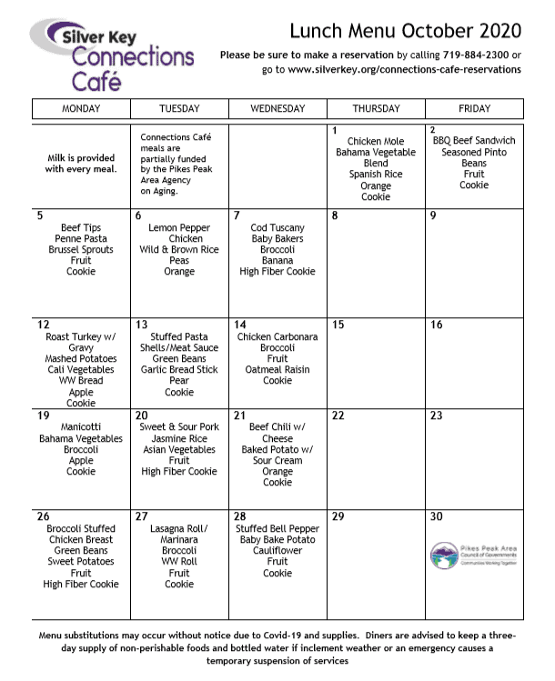 connector cafe menu